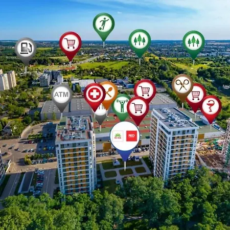 Red Park Apartament Z Panoramą Miasta Apartament *